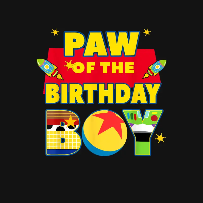 Paw The Birthday Boy Toy Familly Matching Story Bday Unisex Long Sleeve T-Shirt
