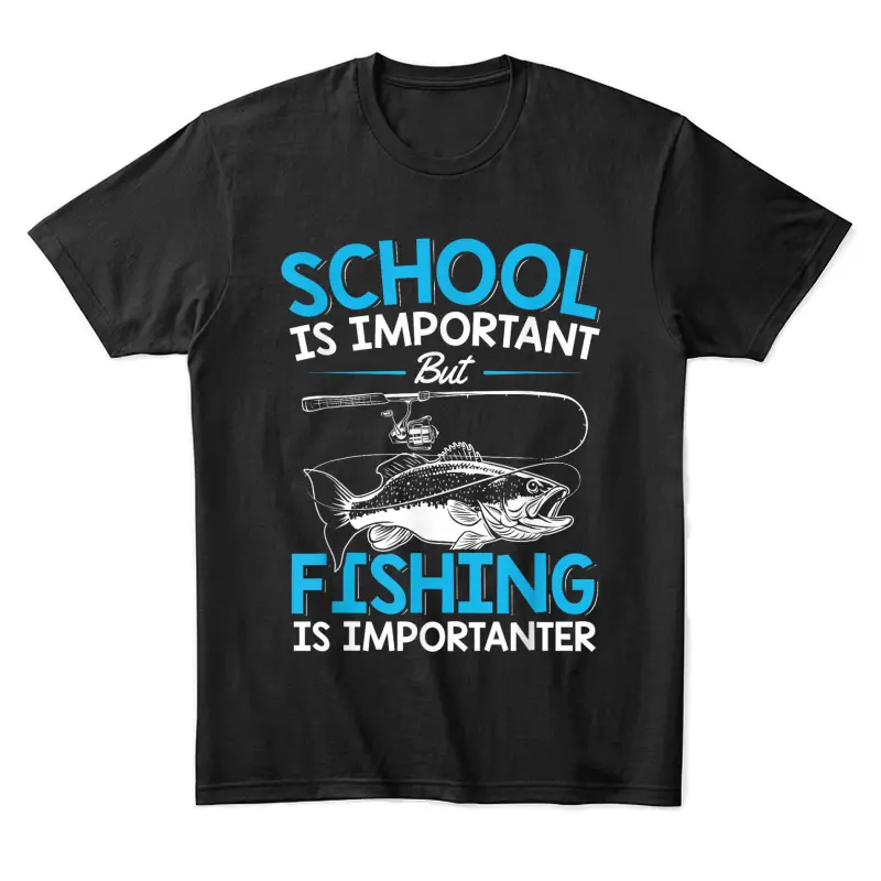 Fishing Shirt Youth Boys Fish Lover Teen Boys Fishing Unisex Staple T-Shirt