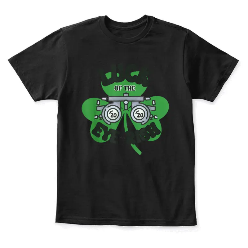 Groovy St Patrick Day Irish Green Lucky Optometrist Shamrock Youth Staple T-Shirt