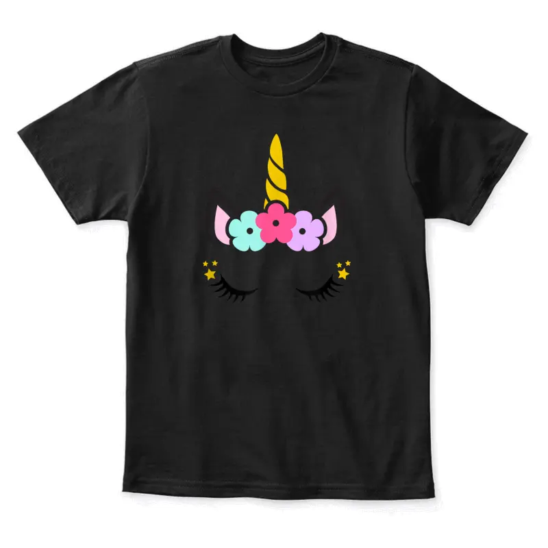 Unicorn Face Birthday Youth Staple T-Shirt