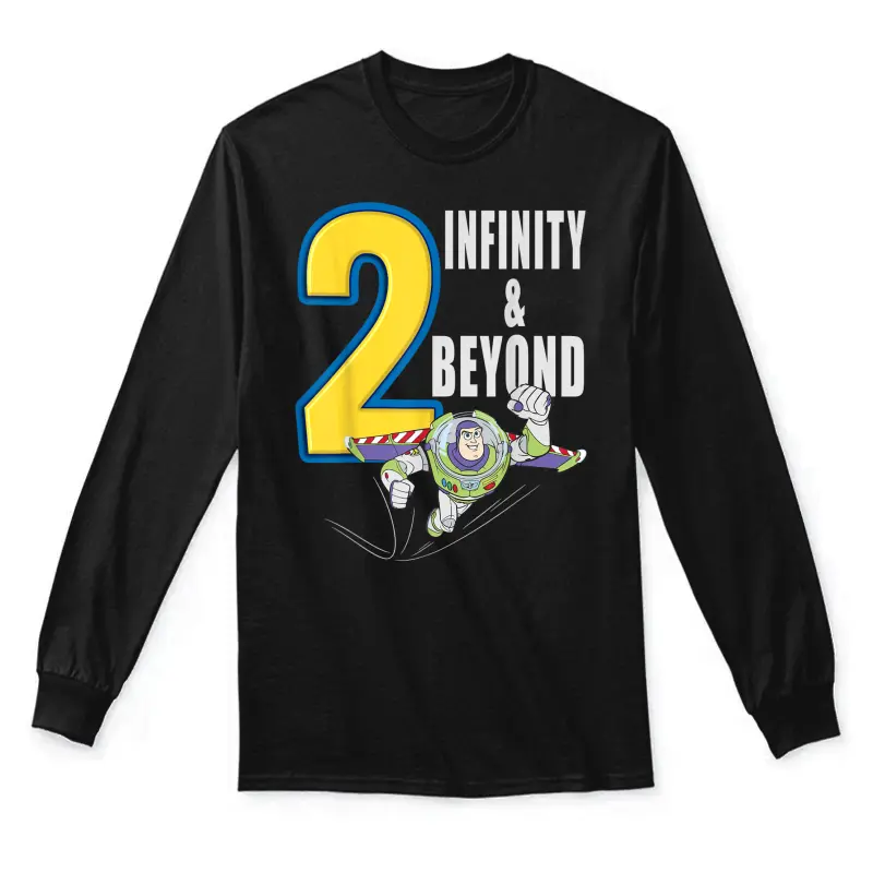 Disney Pixar Toy Story Buzz Lightyear Fly Quote Graphic Tee Unisex Long Sleeve T-Shirt