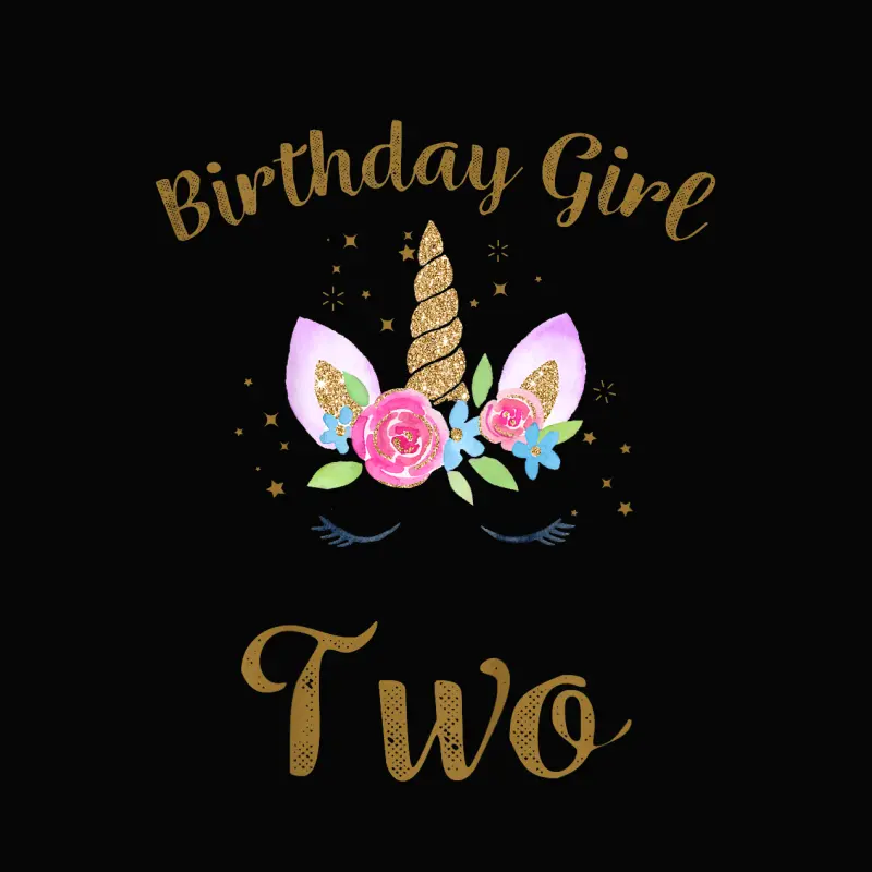 Kids 2Nd Birthday Girl Unicorn Shirt Second Birthday Outfit Toddler Staple T-Shirt