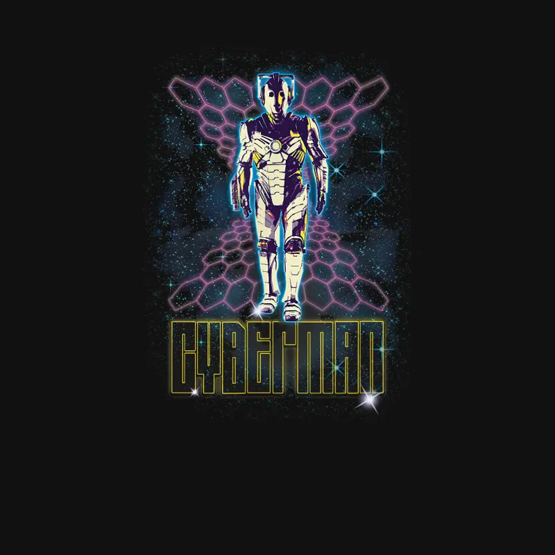 Doctor Who 80S Cyberman Retro Futuristic Cyber Sci-Fi Fan Baby Onesie