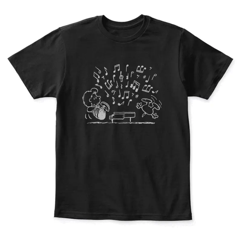 Peanuts Schroeder Playing Piano Youth Staple T-Shirt