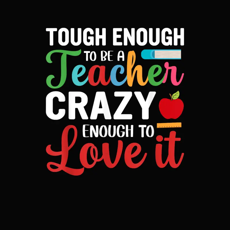 Crazy Teacher Men Women Funny School Teachers Toddler Staple T-Shirt