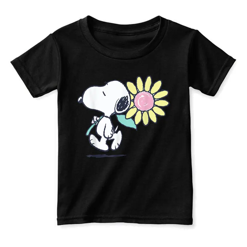 Peanuts Snoopy Pink Daisy Flower Toddler Staple T-Shirt