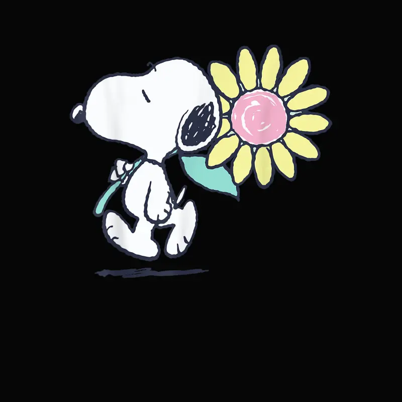 Peanuts Snoopy Pink Daisy Flower Toddler Staple T-Shirt