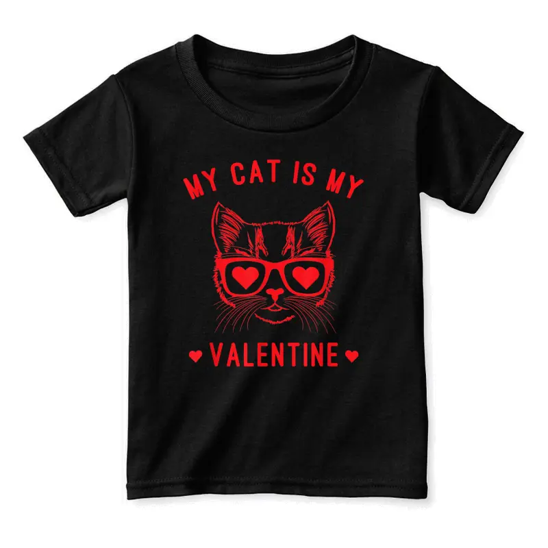 Valentines Day - Cat Lover Cat Mom - My Cat Is My Valentine Toddler Staple T-Shirt