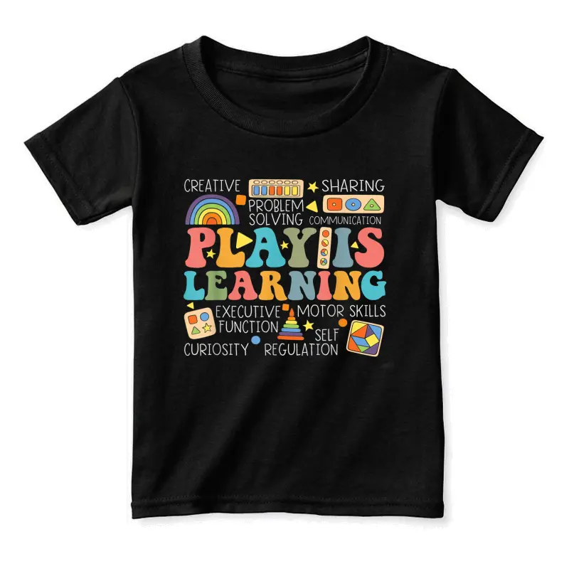 Groovy Play Is Learning Kindergarten Teacher Appreciation Toddler Staple T-Shirt