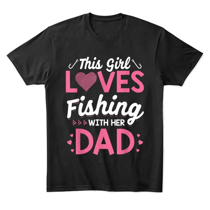 Daughter Fishing Shirt Dad Daughter Matching Fishing Unisex Staple T-Shirt