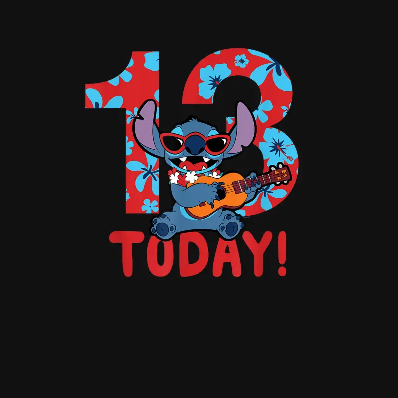 Disney Lilo & Stitch Tropical Birthday 13 Years Old Today Baby Onesie