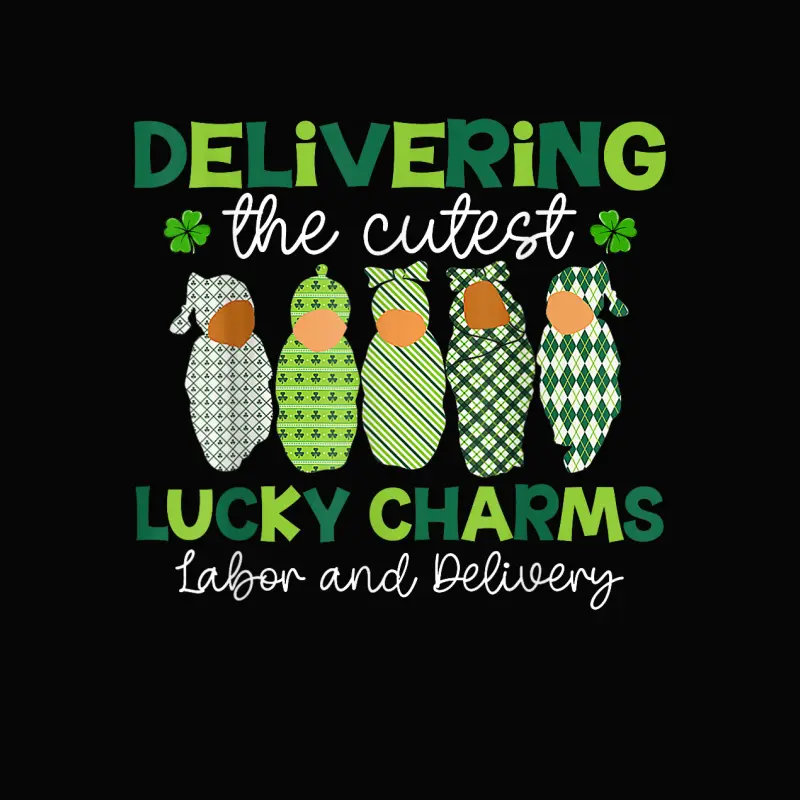 L&D Nurse St Patricks Day Delivering The Cutest Lucky Charms Toddler Staple T-Shirt