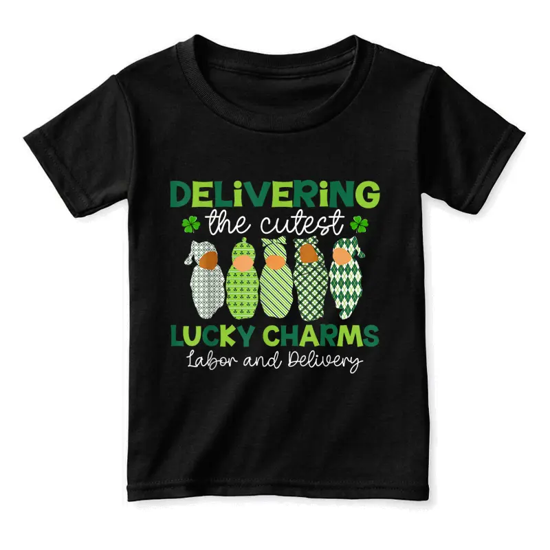 L&D Nurse St Patricks Day Delivering The Cutest Lucky Charms Toddler Staple T-Shirt