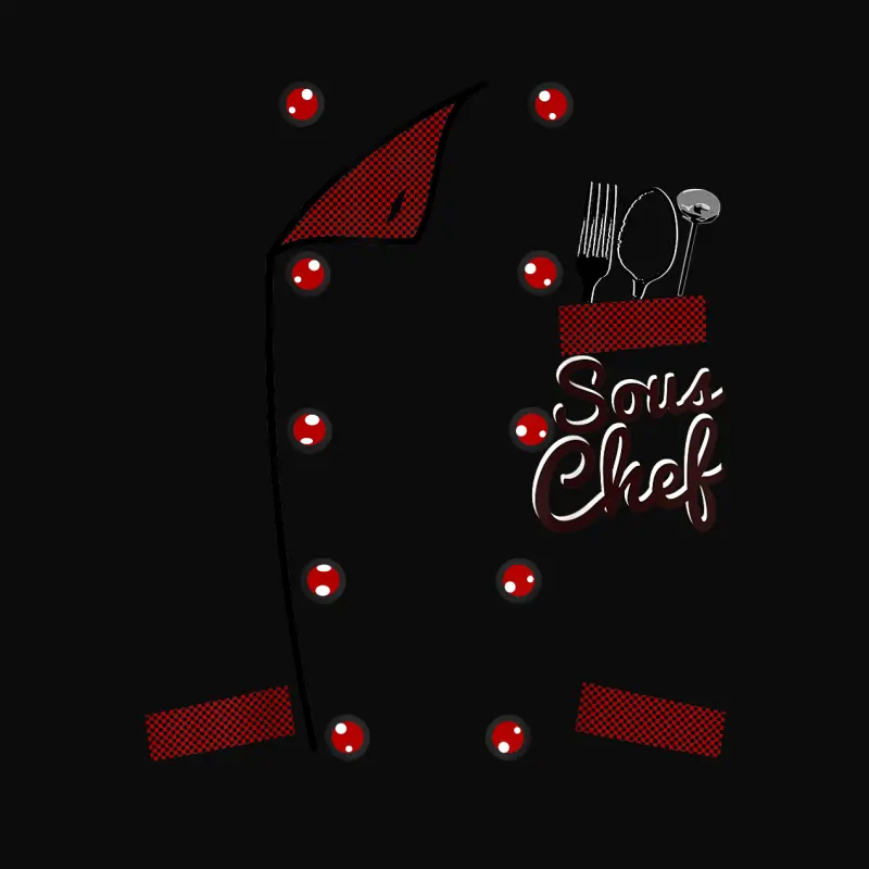Sous Chef Jacket Funny Faux Costume Idea For Cooks Unisex Staple T-Shirt