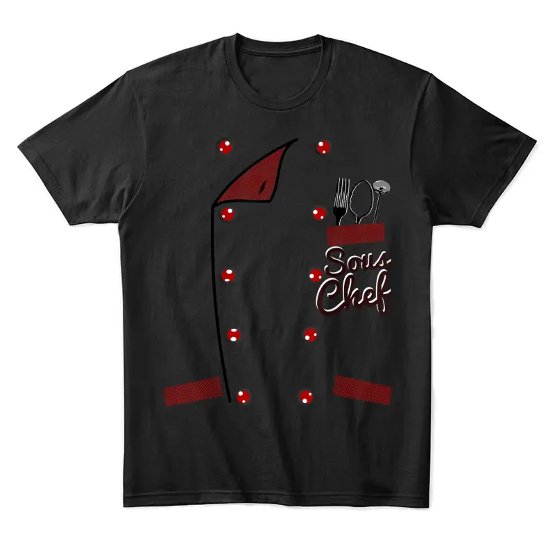 Sous Chef Jacket Funny Faux Costume Idea For Cooks Unisex Staple T-Shirt