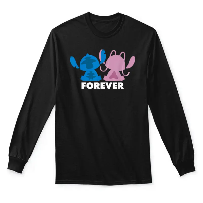 Disney Stitch And Angel Forever Unisex Long Sleeve T-Shirt