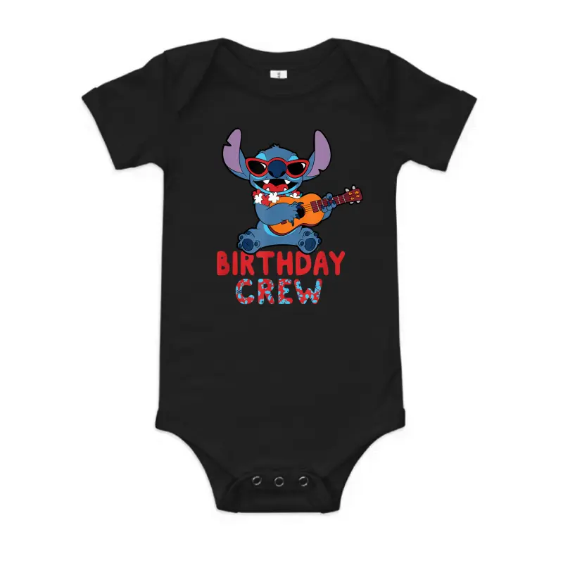 Disney Lilo & Stitch Tropical Birthday Crew Party Matching Baby Onesie