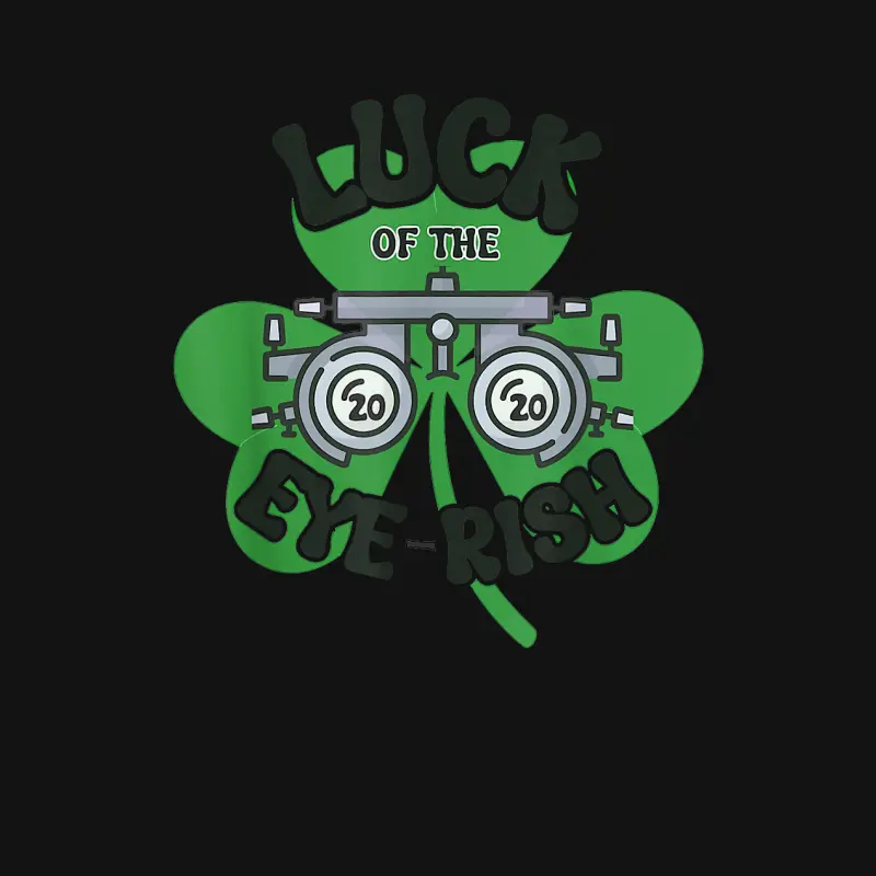Groovy St Patrick Day Irish Green Lucky Optometrist Shamrock Unisex Long Sleeve T-Shirt