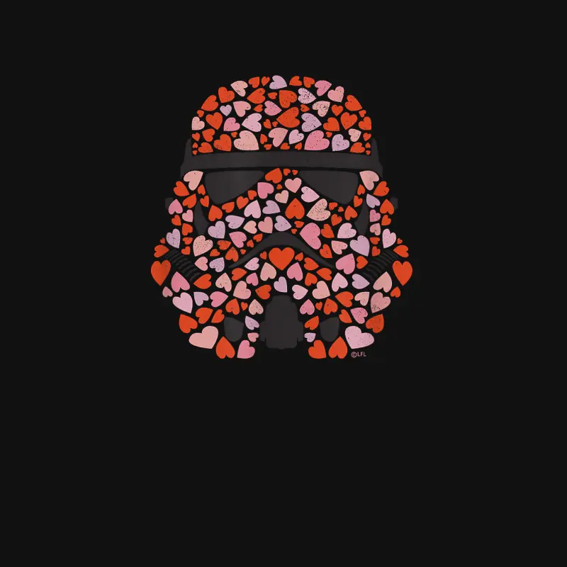 Star Wars Imperial Stormtrooper Helmet Valentine Hearts Baby Onesie