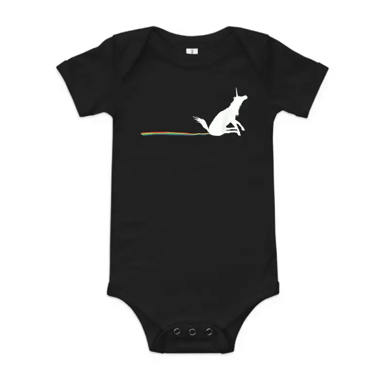 Pooping Unicorn How Rainbows Are Made Baby Onesie