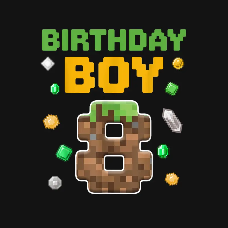 Birthday Boy Shirt 8Th Birthday 8 Year Old Birthday Boy Unisex Long Sleeve T-Shirt