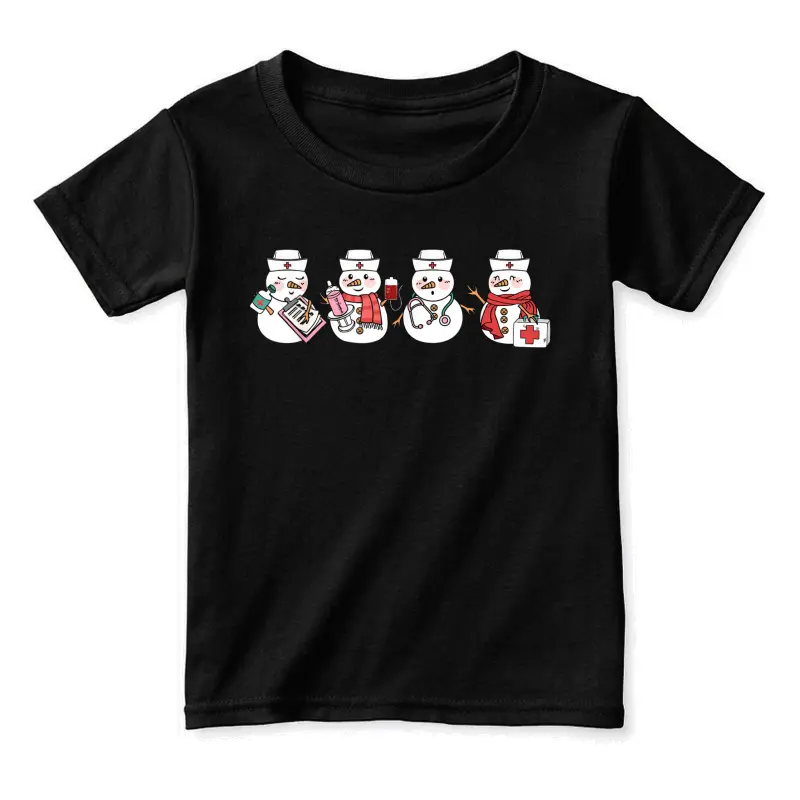 Nurse Snowman Squad Nursing Rn Registered Funny Christmas Toddler Staple T-Shirt