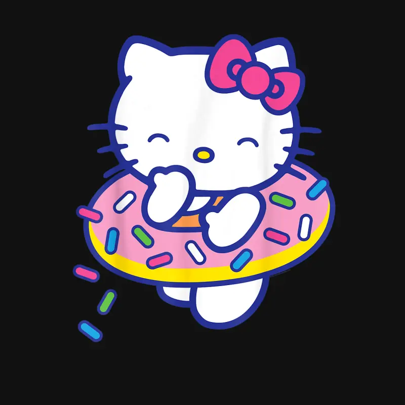 Hello Kitty Donut Sprinkles Floaty Summer Swimming Baby Onesie