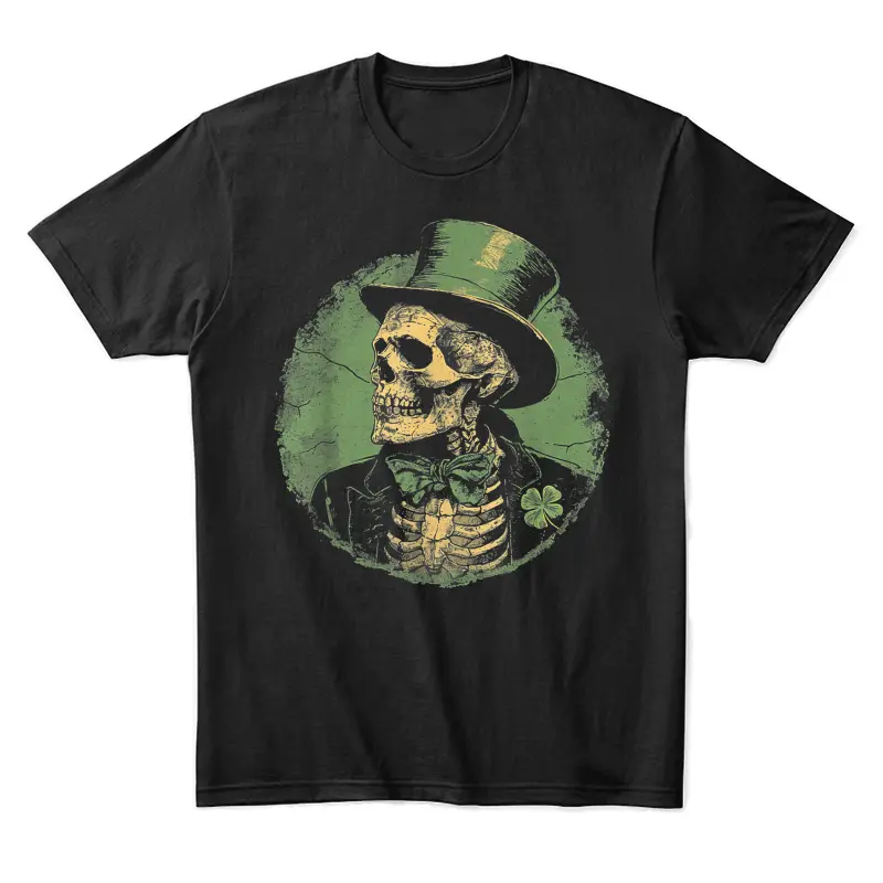 Skull Skeleton - Leprechaun St. Patrick's Day Saint Paddy's Unisex Staple T-Shirt