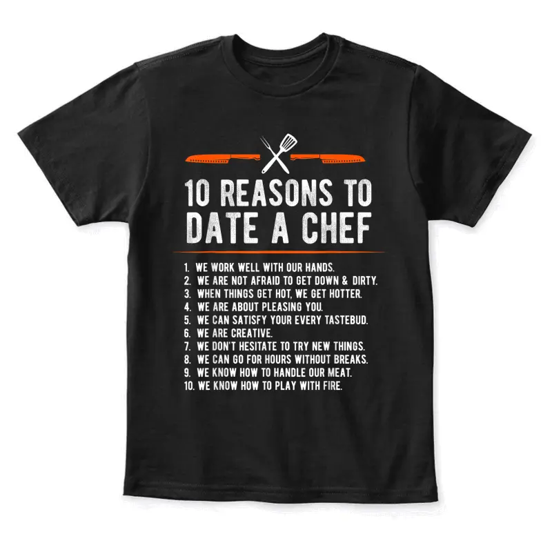 10 Reasons To Date A Chef Gift Funny Cook Assistant Gift Youth Staple T-Shirt