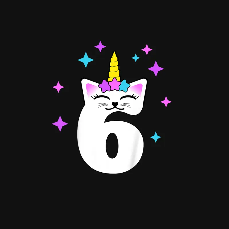 Kids 6 Year Old Cat Unicorn Caticorn 6Th Birthday Party Girls Baby Onesie