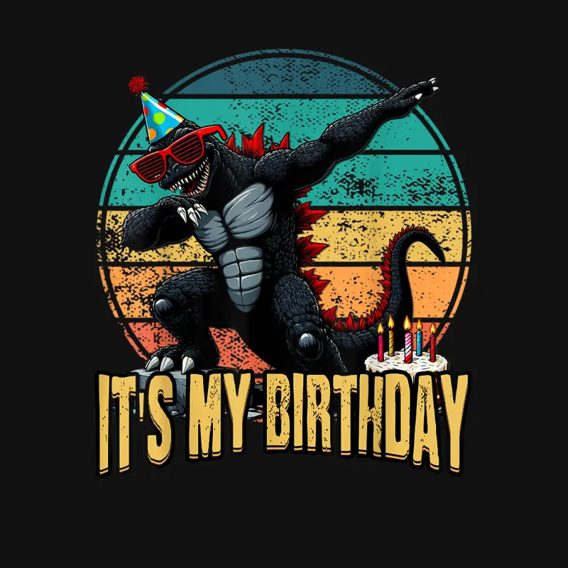 It's My Birthday Kaiju Dabbing Monster Lover For Boys Girls Baby Onesie