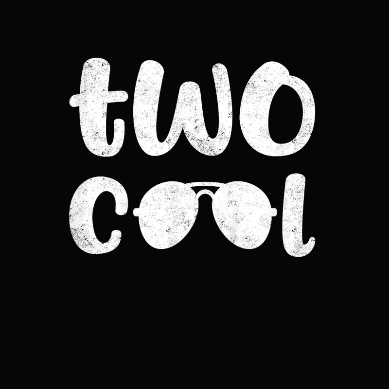 Two Cool 2Nd Birthday Gift 2 Year Old Boy Second Bday Toddler Staple T-Shirt