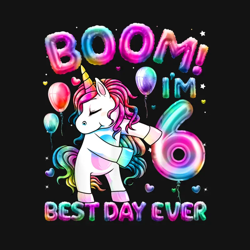 6 Years Old Flossing Unicorn Gifts 6Th Birthday Girl Party Unisex Long Sleeve T-Shirt
