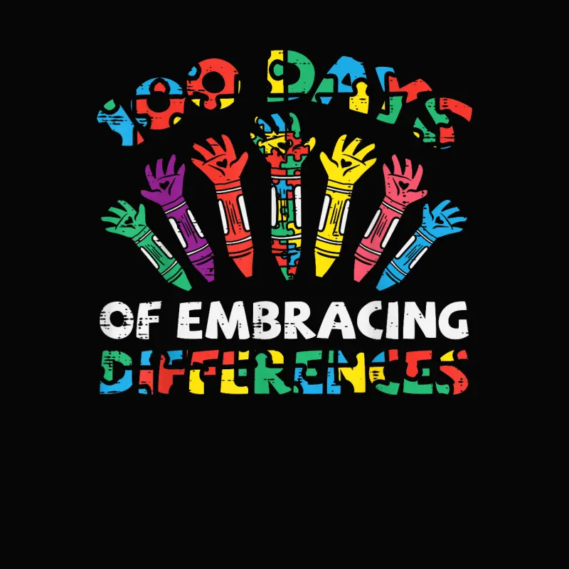 100 Days Of Embracing Autism 100Th Day School Sped Teacher Toddler Staple T-Shirt