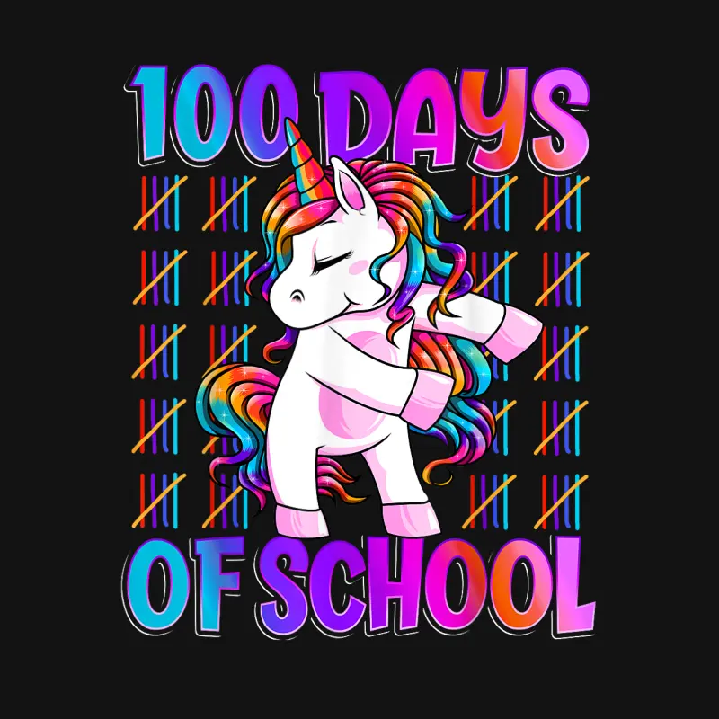 100 Days Of School Shirt Unicorn 100 Days Smarter 100Th Day Youth Staple T-Shirt