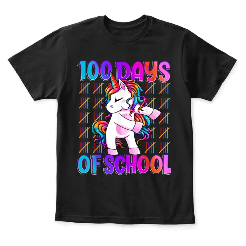100 Days Of School Shirt Unicorn 100 Days Smarter 100Th Day Youth Staple T-Shirt