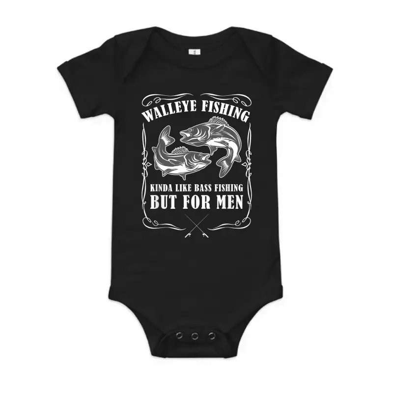 Walleye Fishing For Men Funny Fishing Baby Onesie