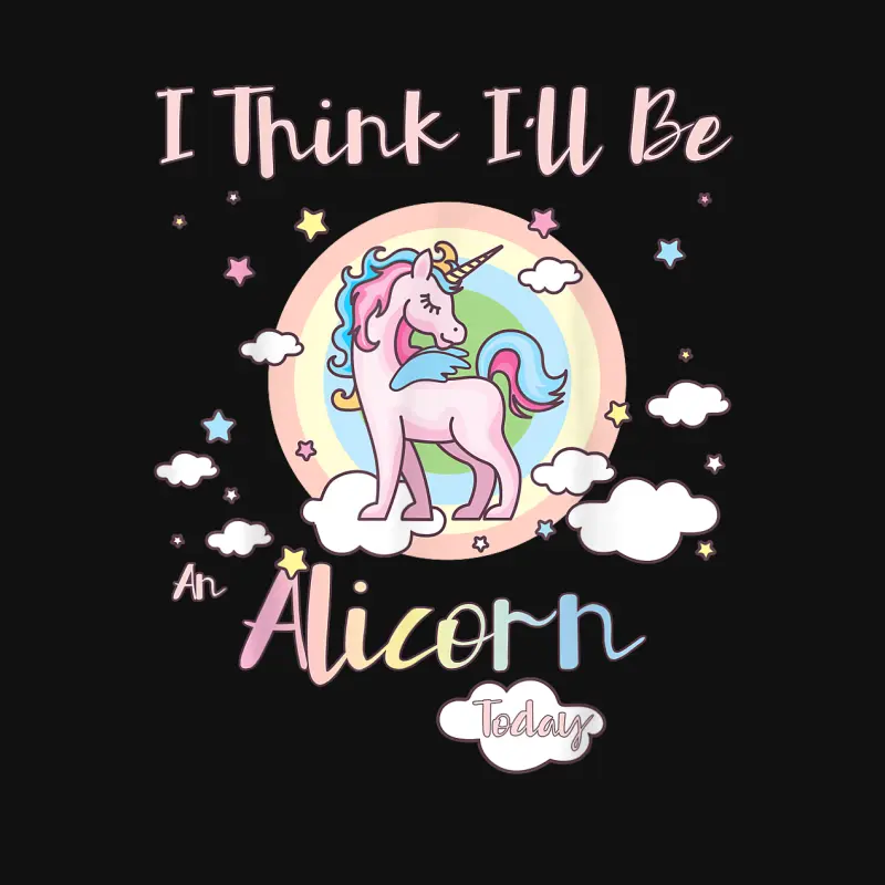 I Think I'll Be An Alicorn Today Rainbow Cute Flying Unicorn Baby Onesie