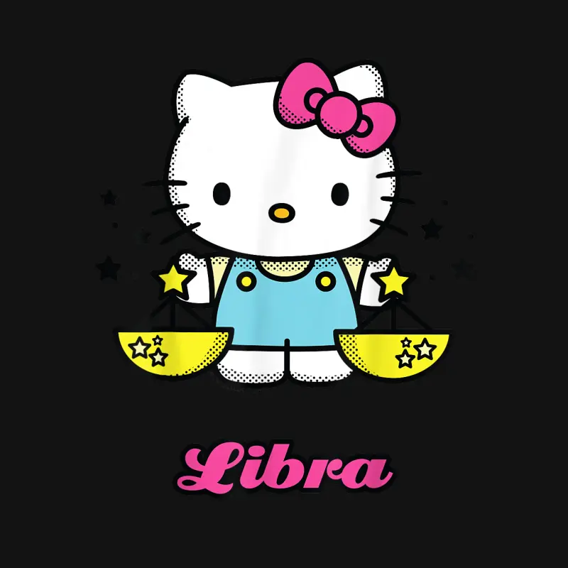 Hello Kitty Zodiac Libra Tee Shirt Unisex Long Sleeve T-Shirt