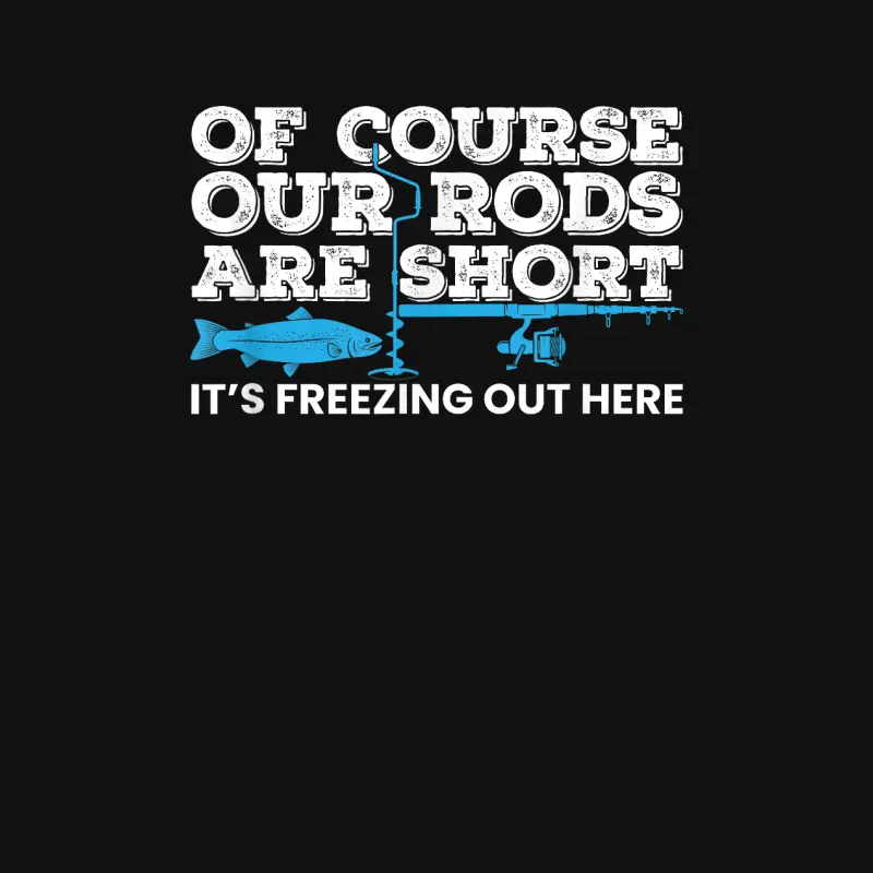 Ice Fishing Short Rods Winter Ice Fishing Tshirt Baby Onesie