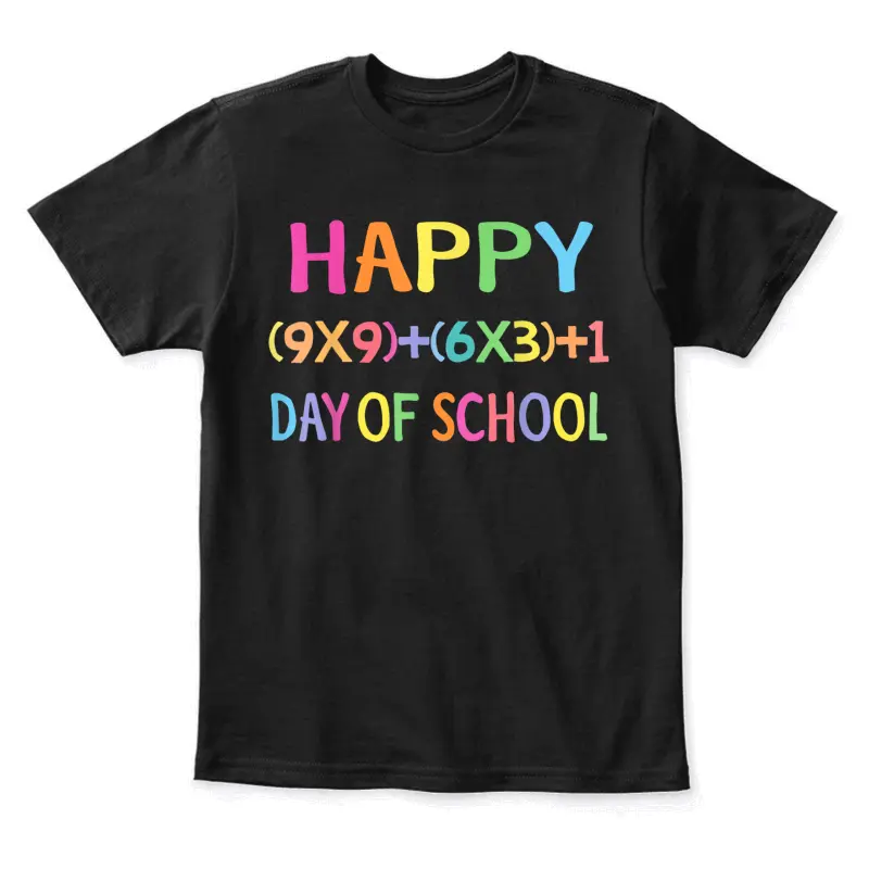 Math Formula 100 Days Of School Shirt Teacher Boy Girl Gift Youth Staple T-Shirt