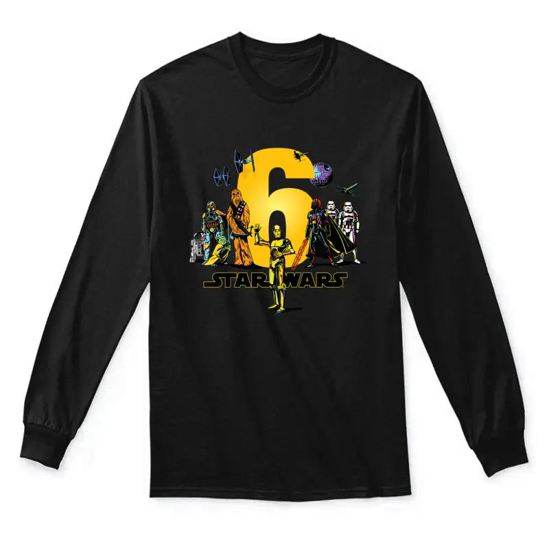 Star Wars Classic Characters Sixth Birthday 6 Years Old Unisex Long Sleeve T-Shirt