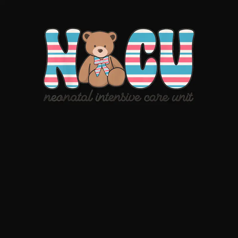 Neonatal Intensive Care Unit Bear Blanket Stripes Nicu Nurse Unisex Staple T-Shirt