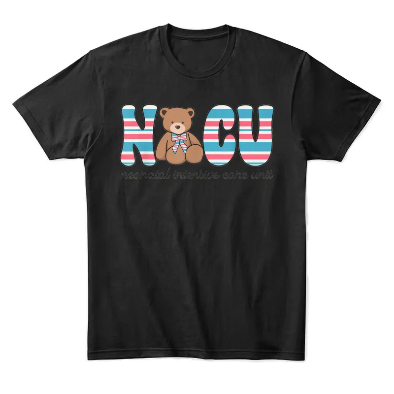 Neonatal Intensive Care Unit Bear Blanket Stripes Nicu Nurse Unisex Staple T-Shirt