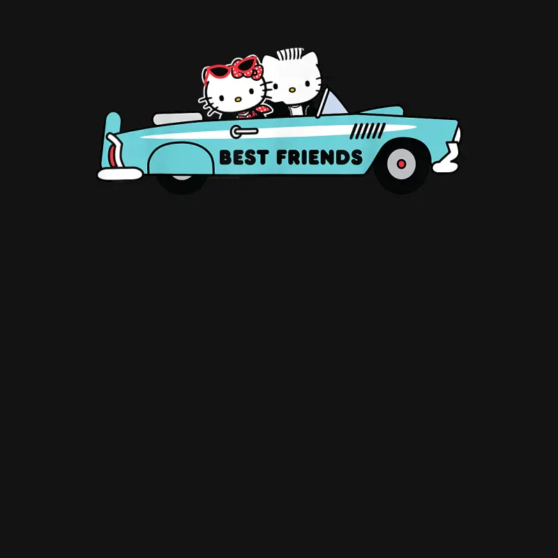 Hello Kitty Dear Daniel Best Friends Classic Car 1950'S Unisex Long Sleeve T-Shirt