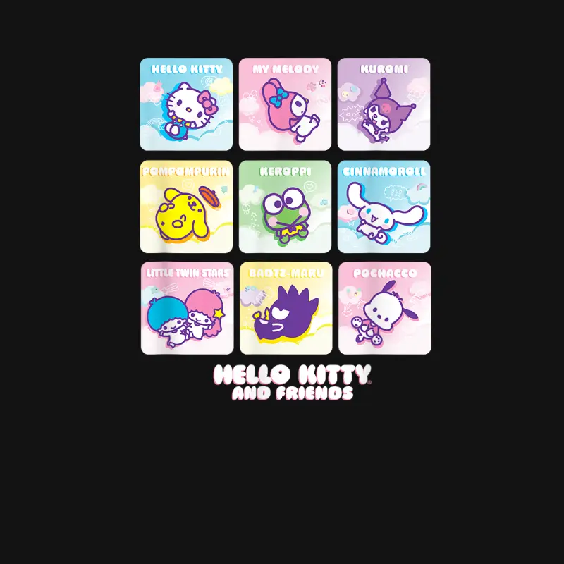 Hello Kitty And Friends Square Icons Youth Staple T-Shirt