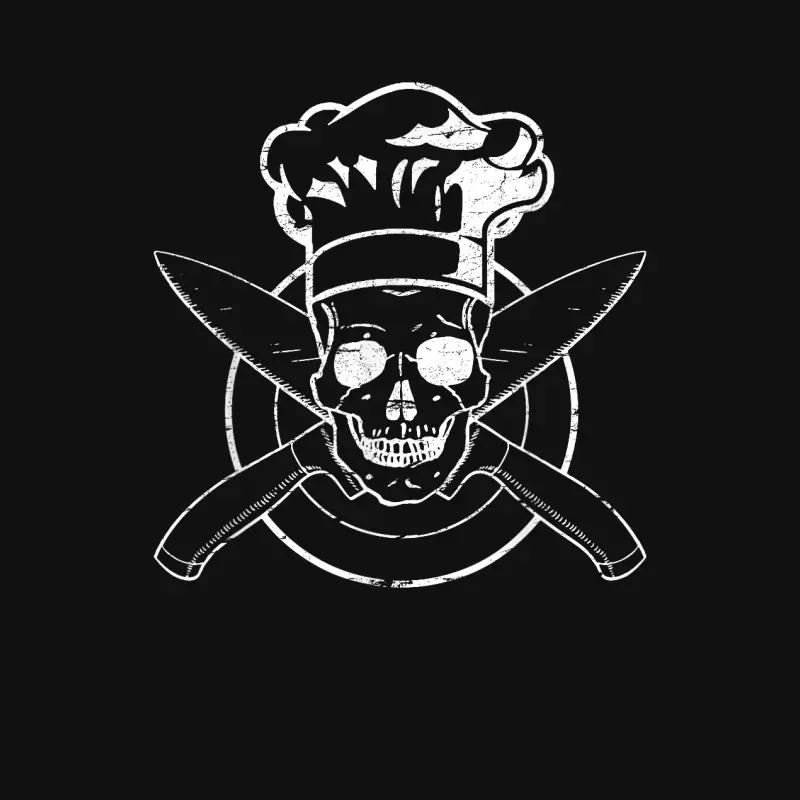 Chef Shirt Skull Chef's Hat Cooking Bbq Grilling Tee Gift Baby Onesie