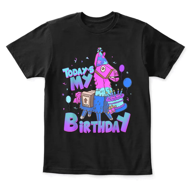 Todays My Birthday Llama Birthday Boy Kids Youth Llama Decor Youth Staple T-Shirt