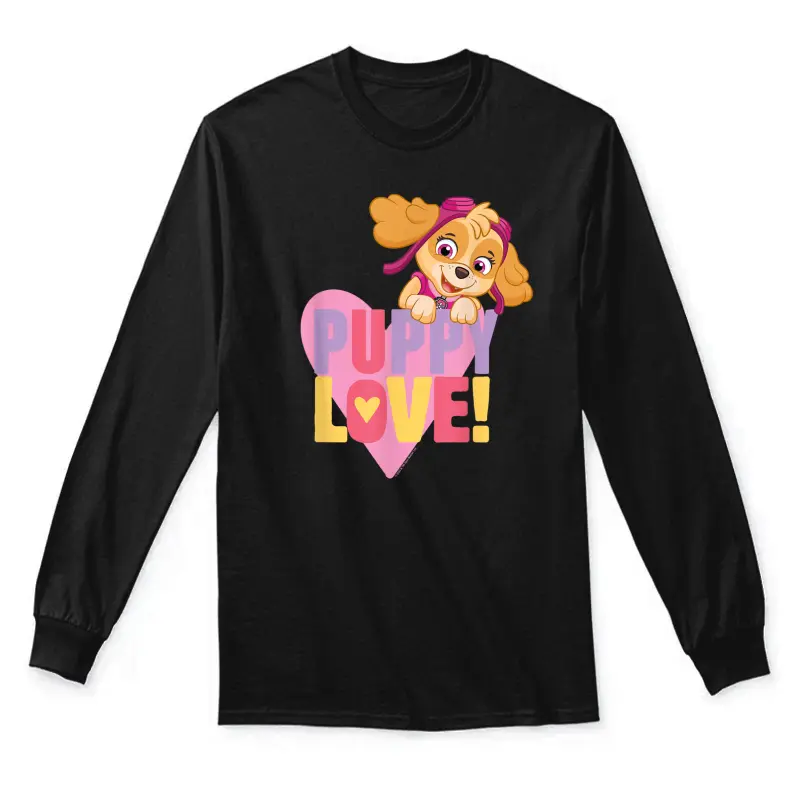 Paw Patrol Valentine's Day Puppy Love With Skye Unisex Long Sleeve T-Shirt