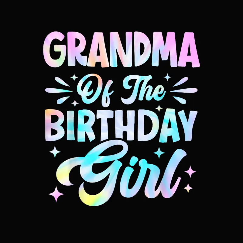 Grandma Of The Birthday Girl Shirt Tie Dye Party Family Toddler Staple T-Shirt
